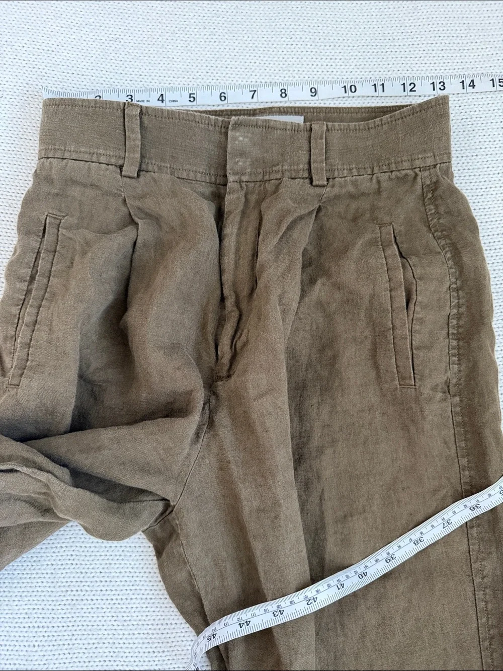 Everlane 100% Linen High Waist Wide Leg Trousers Size 0